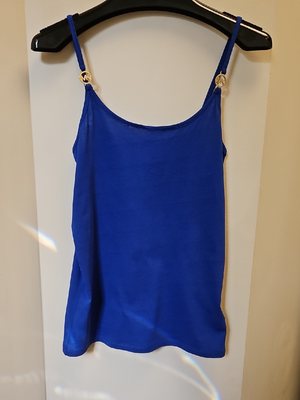 NWT Michael Kors Royal Blue Spaghetti Strap Camisole with Gold MK Accents